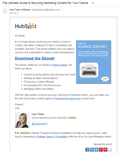 duidelijke cta mail hubspot