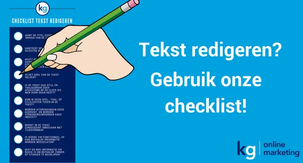 Tekst redigeren met een checklist
