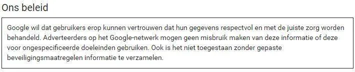 afbeelding beleid google