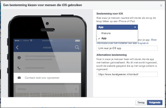 Facebook button iOS